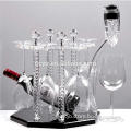 luxury acrylic wine rack with glass cup holder